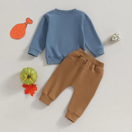 Vista 7 de Conjunto de 2 piezas de sudadera con diseño de árbol de Navidad para niño y niña, ropa de otoño e invierno