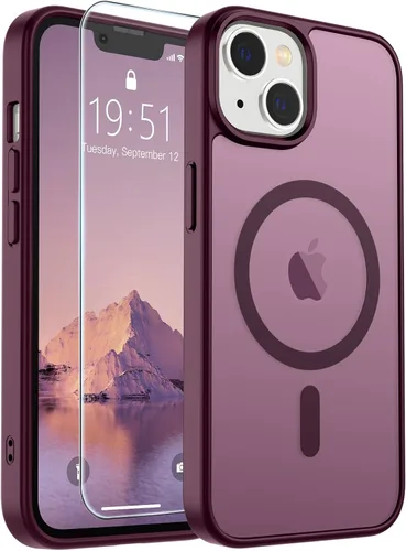 Vista 350 de SUPFINE Funda magnética para iPhone SE 2022 (3ª)/2020 (2ª), iPhone 8 (compatible con MagSafe) (protección contra caídas de grado militar), funda