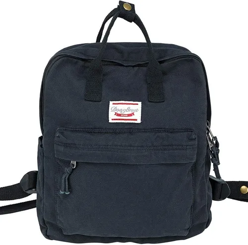 Vista 7 de Mochila LuckyZ de lona, ligera, estilo informal, para la escuela, para viaje, mediana, bolso de mano para mujer, Negro), Owl-Black