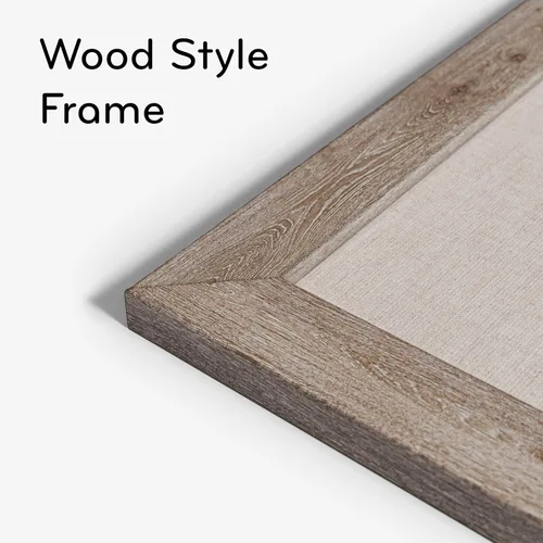 Vista 3 de U Brands - Tablón de anuncios de lino, de corcho de lino, 23 x 35 pulgadas, marco de madera rústica (4891U00-01)
