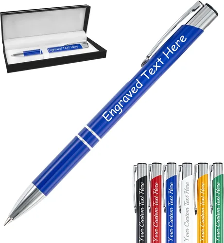 Vista 10 de Bolígrafos personalizados a granel con grabado sin nombre, bolígrafo de impresión personalizada, bolígrafo de metal pastel, regalo personalizado