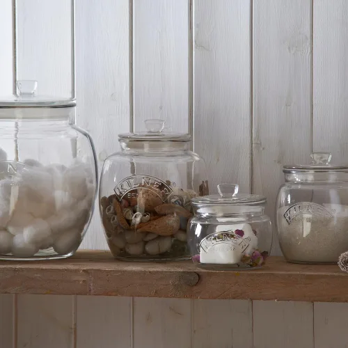 Vista 7 de Kilner Glassware - Tarro de almacenamiento universal duradero multiusos con tapa hermética, 28-3/4 onzas líquidas, 1 EA, transparente