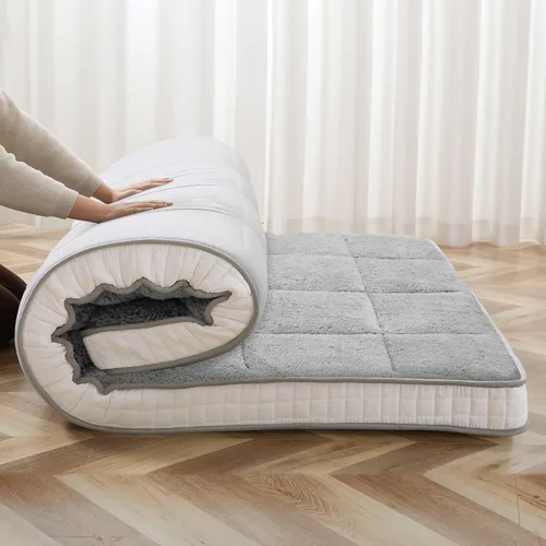 Vista 10 de Colchón de Piso Japonés - Futón de Tamaño Individual Plegable Extra Grueso - Almohadilla de Espuma Viscoelástica para Dormir para Adultos - Tatami