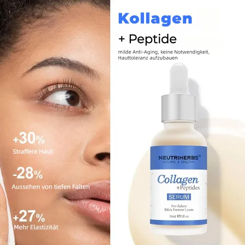 Vista 5 de Neutriherbs Suero de péptido de colágeno, refuerzo de colágeno para reafirmar, levantar la piel facial, suero antienvejecimiento ayuda a reducir