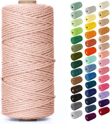 Vista 74 de Nook Theory Hilo de macramé de 3mm 109 yardas - Cuerda de macramé suave de 4mm, 5mm perfecta para nudos - Suministros de macramé para colgadores