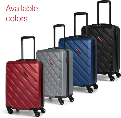 Vista 8 de SWISS MOBILITY AHB Collection - Equipaje giratorio de carcasa rígida para aviones, maleta expandible con ruedas giratorias de 360 grados, mango