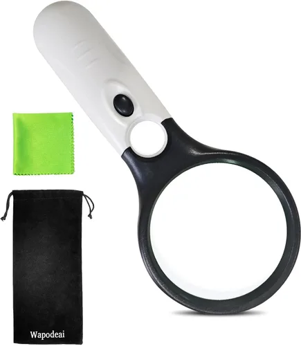 Vista 7 de Wapodeai 3X 45X Alta Ampliación, Adecuado para Leer Apto para joyería, Lnspection, Science (negro)
