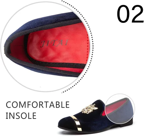 Vista 3 de JITAI Penny Mocasines de piel con forro para hombre