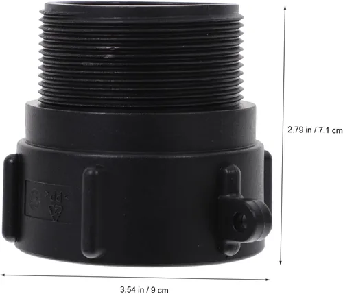 Vista 3 de Adaptador de tanque con sellado a convertidor de grado alimenticio para agua potable y conexiones de manguera de jardín