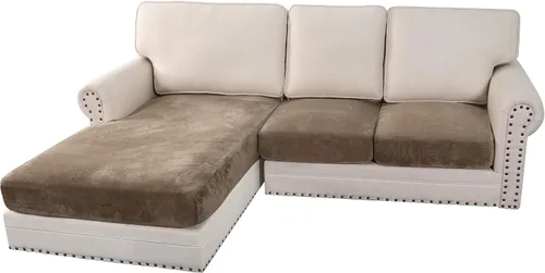 Vista 72 de H.VERSAILTEX Funda de cojín elástica de terciopelo para sofá, funda de cojín de felpa para cojines de silla, protector de muebles, cojín de asiento