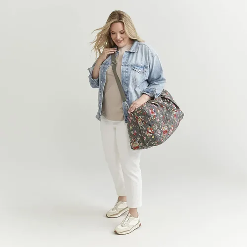 Vista 5 de Vera Bradley Bolsa de viaje plana de algodón para mujer