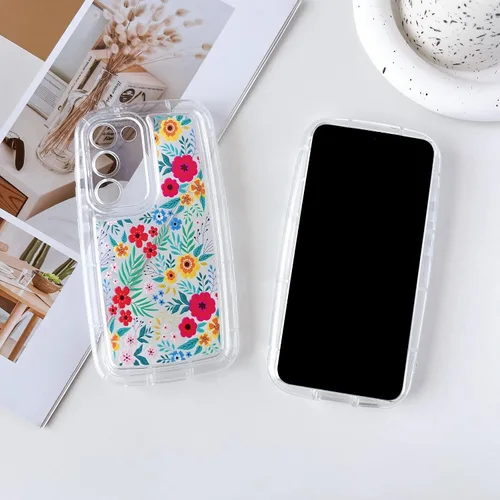 Vista 7 de Funda para Samsung Galaxy S23, para Samsung Galaxy Ultra, delgada, bonita, protectora, transparente, floral, para Samsung Floral A