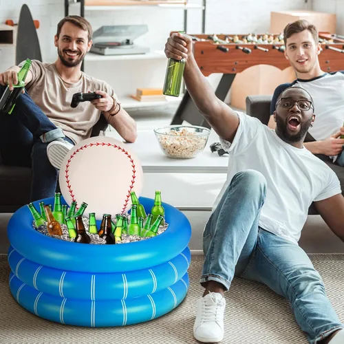 Vista 4 de Bencailor - Barra de servir inflable de PVC para bebidas de fútbol, juego de lanzamiento, decoración de fiesta, rugby, baloncesto, béisbol