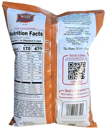 Vista 2 de Better Made Signature - Palomitas de maíz con sabor a queso cheddar, bolsa de 2.75 onzas (5)