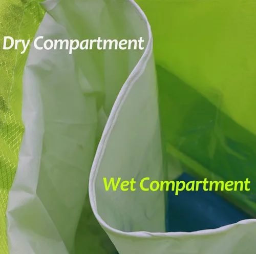 Vista 5 de KIKIGOAL Bolsa de natación separada seca y húmeda mochila portátil con cordón impermeable para gimnasio, deportes para piscina y playa