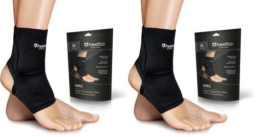 Vista 18 de Heelbo Manga de compresión de rodilla con fibras de cobre infundidas y tela transpirable para aliviar el dolor de rodilla, soporte de rodilla