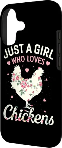 Vista 2 de Just A Girl Who Loves Chickens, Floral Farmer Girl Case for iPhone 17