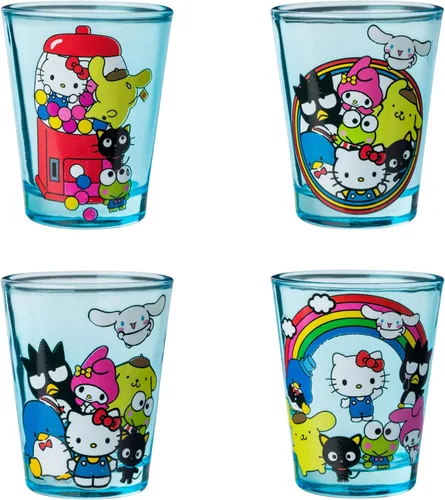 Vista 29 de Silver Buffalo Disney Una película Goofy - Juego de 4 mini vasos con personajes de Goofy, Max Goof, Roxanne y Bobby Zimuruski, 1.5 onzas