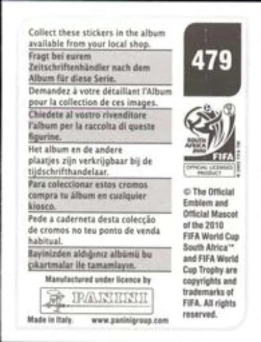 Vista 2 de 2010 Panini FIFA World Cup Stickers #479 Jan Kozak Slovakia Official Soccer Album Sticker (2 inch X 1.5 Inch) in Raw Condition (NM or Better)
