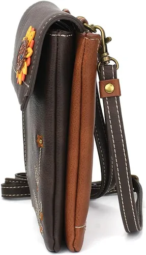 Vista 4 de CHALA RFID Criss Crossbody - Bolso de mano para teléfono celular, de piel sintética para mujer, con correa ajustable RFID, Faux Leather, Adjustable