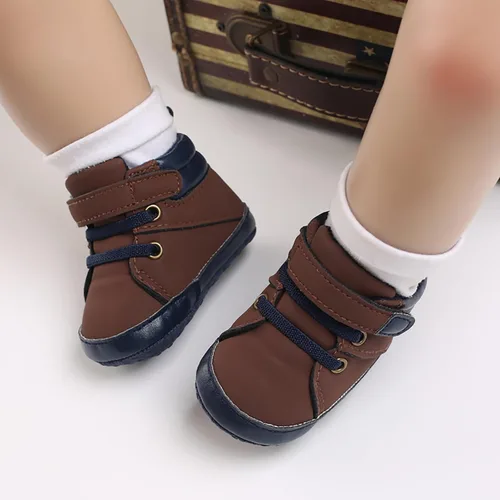 Vista 4 de SOFMUO Zapatos deportivos para bebés, niños y niñas, de piel sintética, antideslizantes, suela de goma suave, botines de vestir para niños pequeños