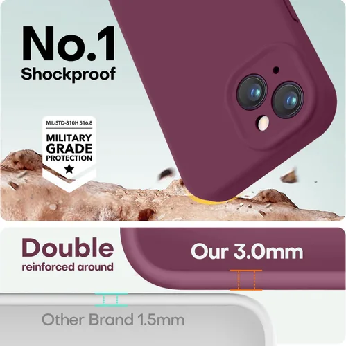 Vista 326 de LOVE 3000 Diseñada para Funda iPhone Air, Silicona Premium [Compatible con Magsafe][Forro de Microfibra Suave Anti-Rayones] Funda Protectora