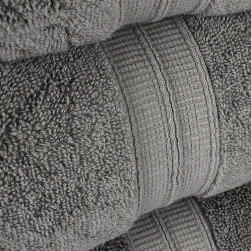 Vista 3 de Chakir Turkish Linens Toallas turcas de primera calidad 100% algodón suaves y absorbentes para baño Gris