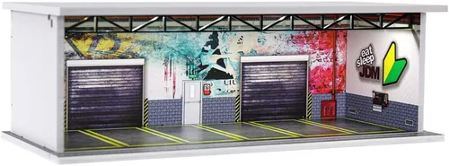Vista 9 de Vitrina de garaje Diorama escala 1/64 para coches modelo fundido a