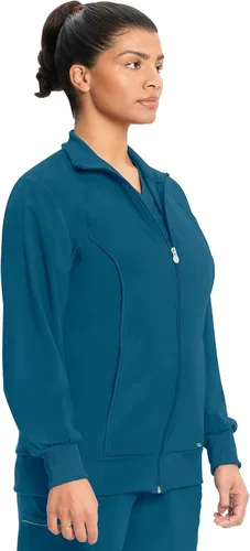 Vista 59 de Infinity by Cherokee 2391A - Chaquetas médicas con cremallera frontal para mujer, tela elástica en 4 direcciones