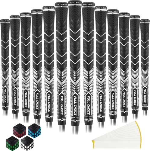 Vista 14 de Rubber Golf Grips 13 Pack, High Traction, Non-Slip, Advanced Texture, Choose from 13 Grips or 13 Grips with Regripping Kit, Standard/Mid/Jumbo