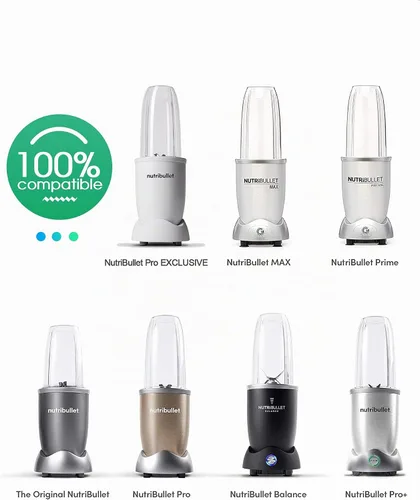 Vista 6 de LVAINIT Vasos de licuadora de 24 onzas con tapas abatibles para licuadora NutriBullet 600W Pro 900W NutriBullet piezas de repuesto