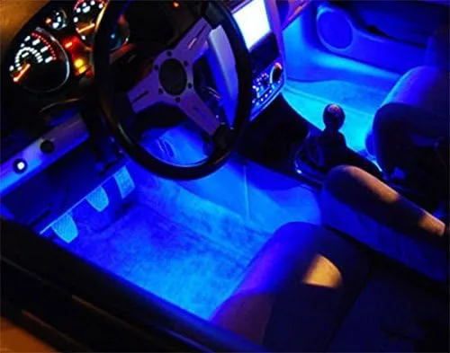 Vista 4 de Jtech - Set de 10 focos LED azules 194 168 2825 T10 5-SMD para auto