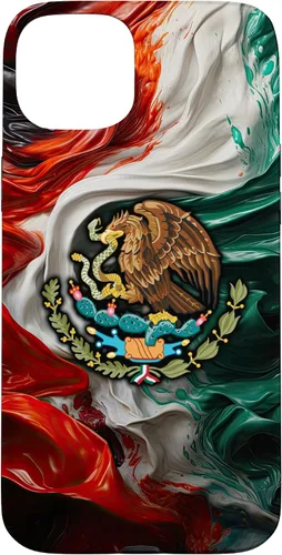 Vista 9 de Funda para iPhone 17 con diseño de bandera mexicana ahumada del orgullo de México del Cinco de Mayo