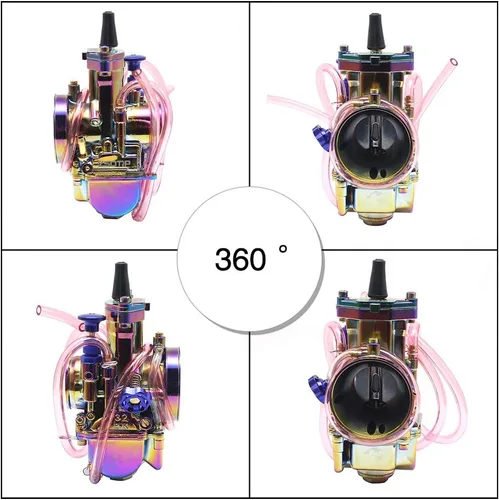 Vista 2 de Carburador de motocicleta arcoíris colorido 4T universal, piezas de adaptación para carreras para DirtBike de 50 100 150 200 250cc, 21mm ZSDTRP