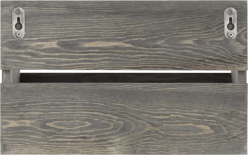 Vista 5 de Organizador MyGift de madera rústica, para pared, con 4 ganchos para llaves