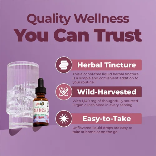 Vista 4 de MaryRuth Organics USDA Gotas Líquidas de Musgo Marino Irlandés Musgo Irlandés Orgánico Chondrus crispus Formulado para Adultos y Niños a