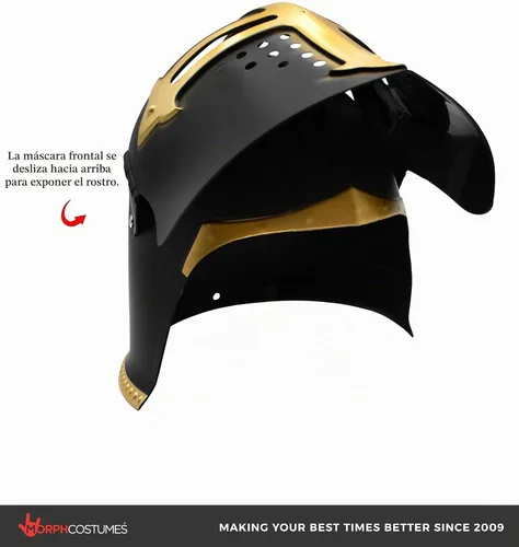 Vista 4 de Nicky Bigs Novelties Casco medieval de caballero templario para disfraz