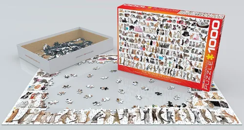 Vista 2 de EuroGraphics Mundo de gatos rompecabezas (1000 piezas) (6000-0580)