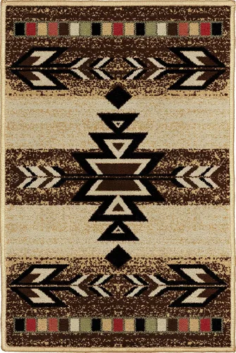 Vista 3 de Rustic Lodge - Alfombra Southwestern de 2 x 3 pulgadas, 26 x 39 pulgadas, multicolor 7611