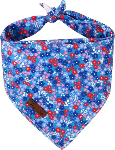 Vista 10 de Bandana de verano para mascotas - Bufanda triangular de rejilla de algodón cómoda para cachorros, pañuelo lavable para perros o gatos, niños