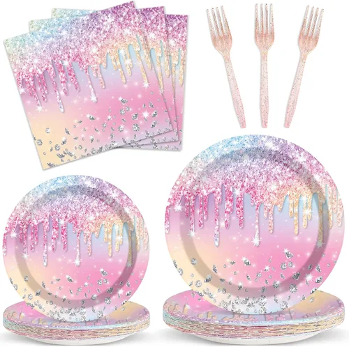 Vista 12 de Qyeahkj Juego de 100 platos de papel y servilletas de abeja, suministros para fiesta de primer cumpleaños, suministros para el primer cumpleaños