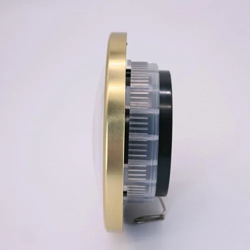 Vista 4 de Surakey Higrómetro de pared de 3.543 in, marco de metal redondo, medidor simple para monitorear higrómetro máximo y mínimo fácilmente pared