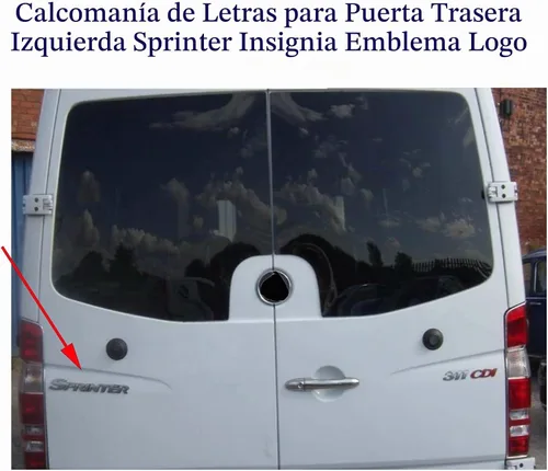 Vista 2 de Etiqueta engomada de Sprinter para puerta trasera, insignia, emblema, placa de identificación, símbolo para Mercedes Sprinter 2500, Van Bus Flatbed