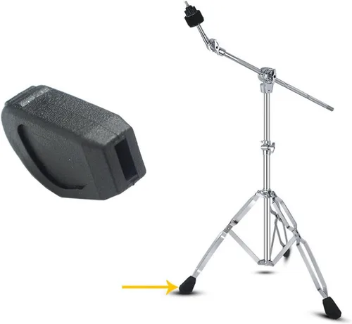 Vista 6 de YIJU 3 Pieces Drum Stand Feet Drum Rubber Feet Drum Leg Protection Cover Drum Hardware Accessories Universal Fit Installation for Multiple Stands