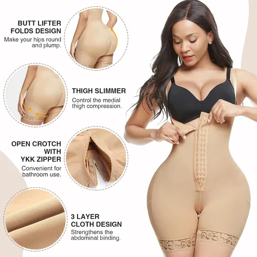 Vista 4 de Fajas moldeadoras con control de abdomen, fajas moldeadoras y levantamiento de glúteos, body BBL