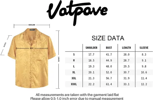 Vista 7 de VATPAVE Camisas de verano jacquard de ajuste regular para hombre, estilo casual, con botones, manga corta, con bolsillo