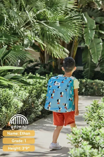 Vista 2 de UNINNI Mochila de poliéster resistente al agua de gran capacidad, ligera, cómoda, diseños coloridos, Golf (verde azulado)