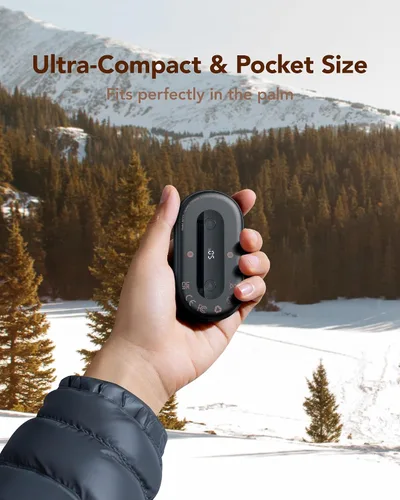 Vista 5 de Mini cargador portátil ultrafino de 10000 mAh y calentadores de manos eléctricos recargables, 2 paquetes de regalo