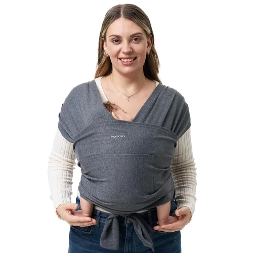 Vista 15 de Momcozy Portabebés AirMesh – El cabestrillo de verano perfecto para recién nacidos a niños pequeños de 8 a 35 libras – Envoltura de bebé de tela