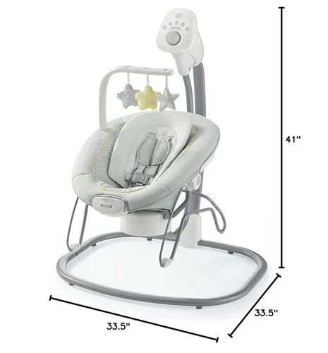 Vista 9 de Graco Sway2Me - Asiento portátil para bebé con música, sonidos y ajustes ajustables, colección Watson